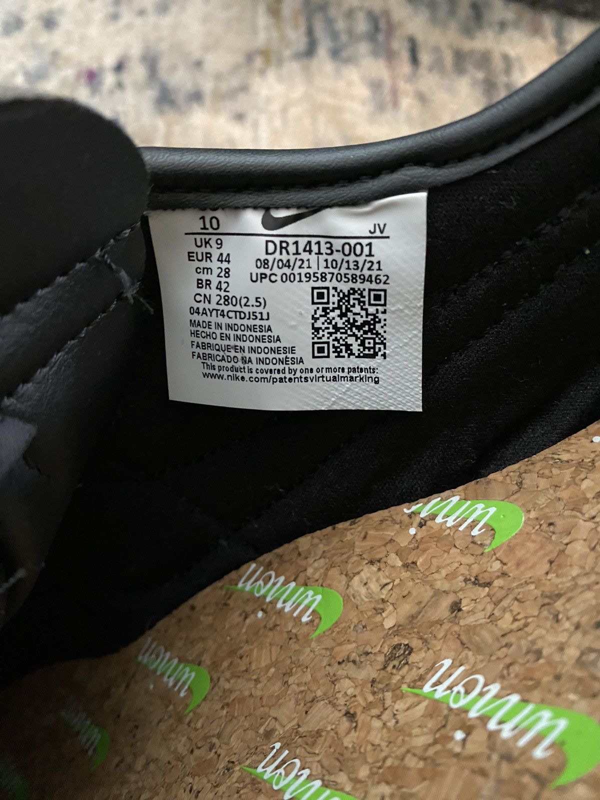 Nike × Union LA Union LA Cortez SP Noir Sz 10 Size US 10 / EU 43 - 4 Thumbnail