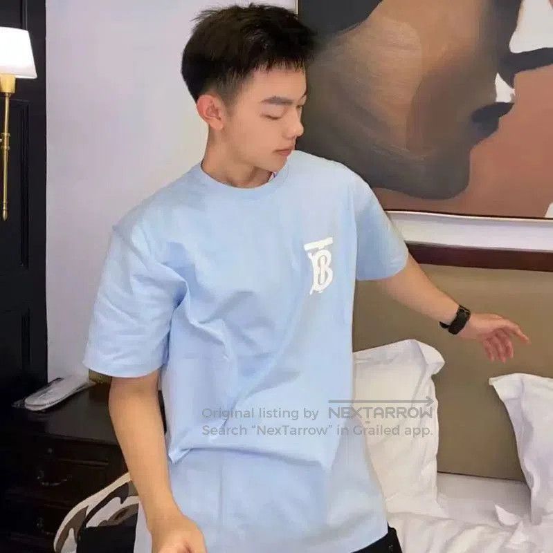 Burberry Burberry Men's Light Blue Cotton T. Size US XS / EU 42 / 0 - 8 Thumbnail