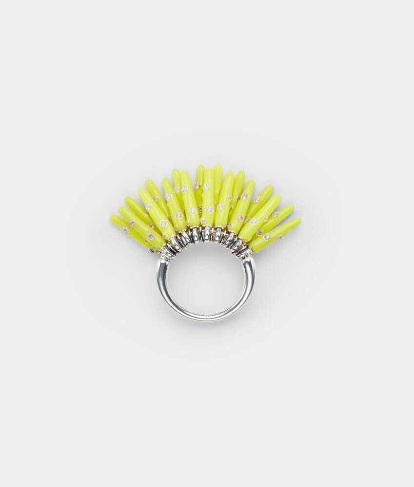 Bottega Veneta o1bcso1str0725 Size: 15 / Cone Ring in White/Lighthouse Size ONE SIZE - 1 Thumbnail