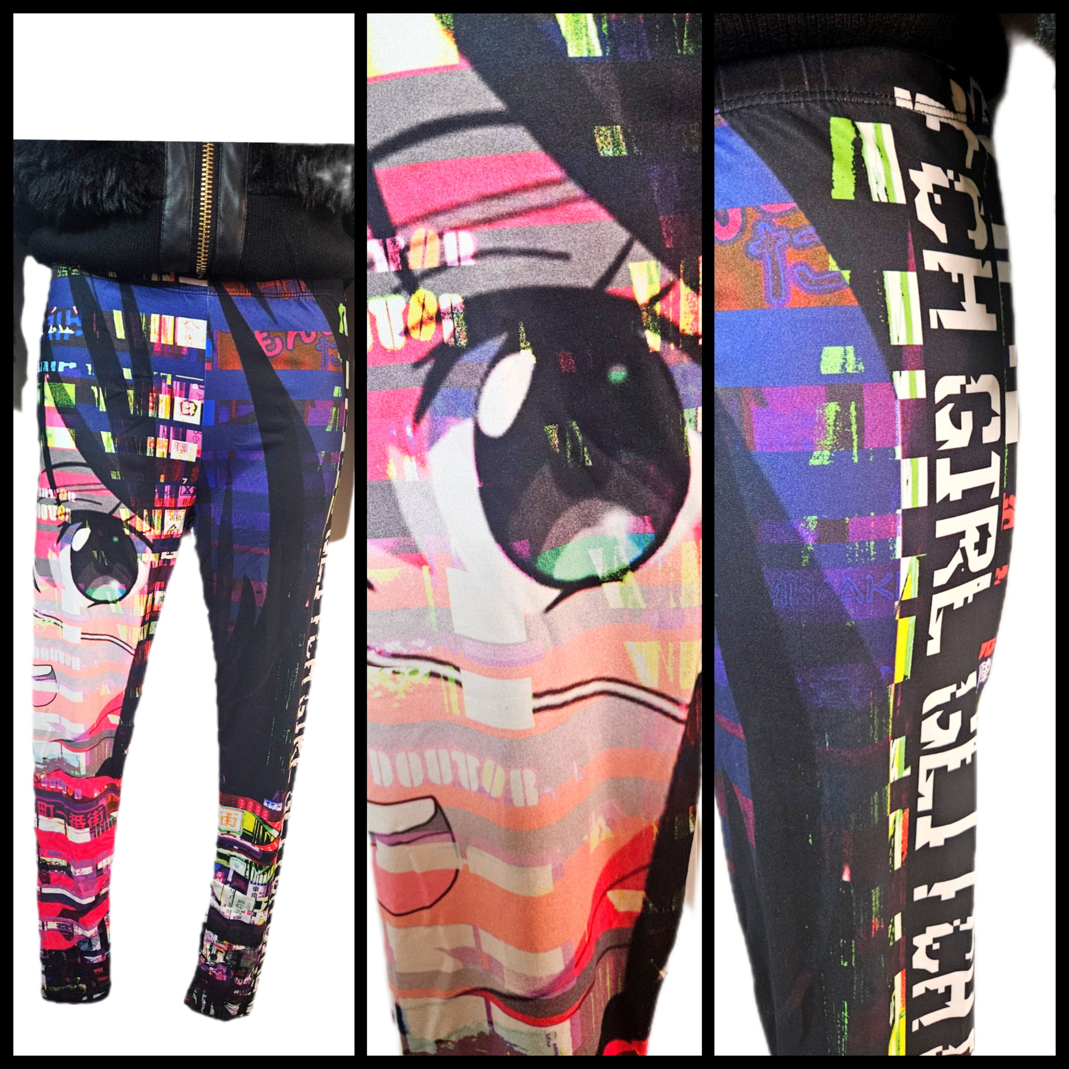 Other VINTAGE Anime/Manga leggings NEON Size 27" / US 4 / IT 40 - 1 Thumbnail
