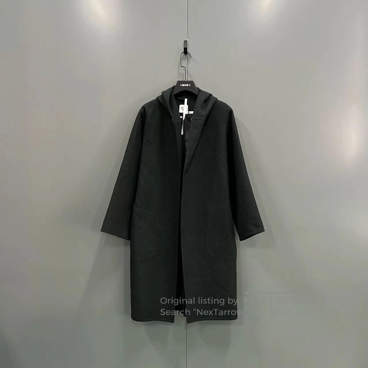 green hooded coat size 38 by hermes.