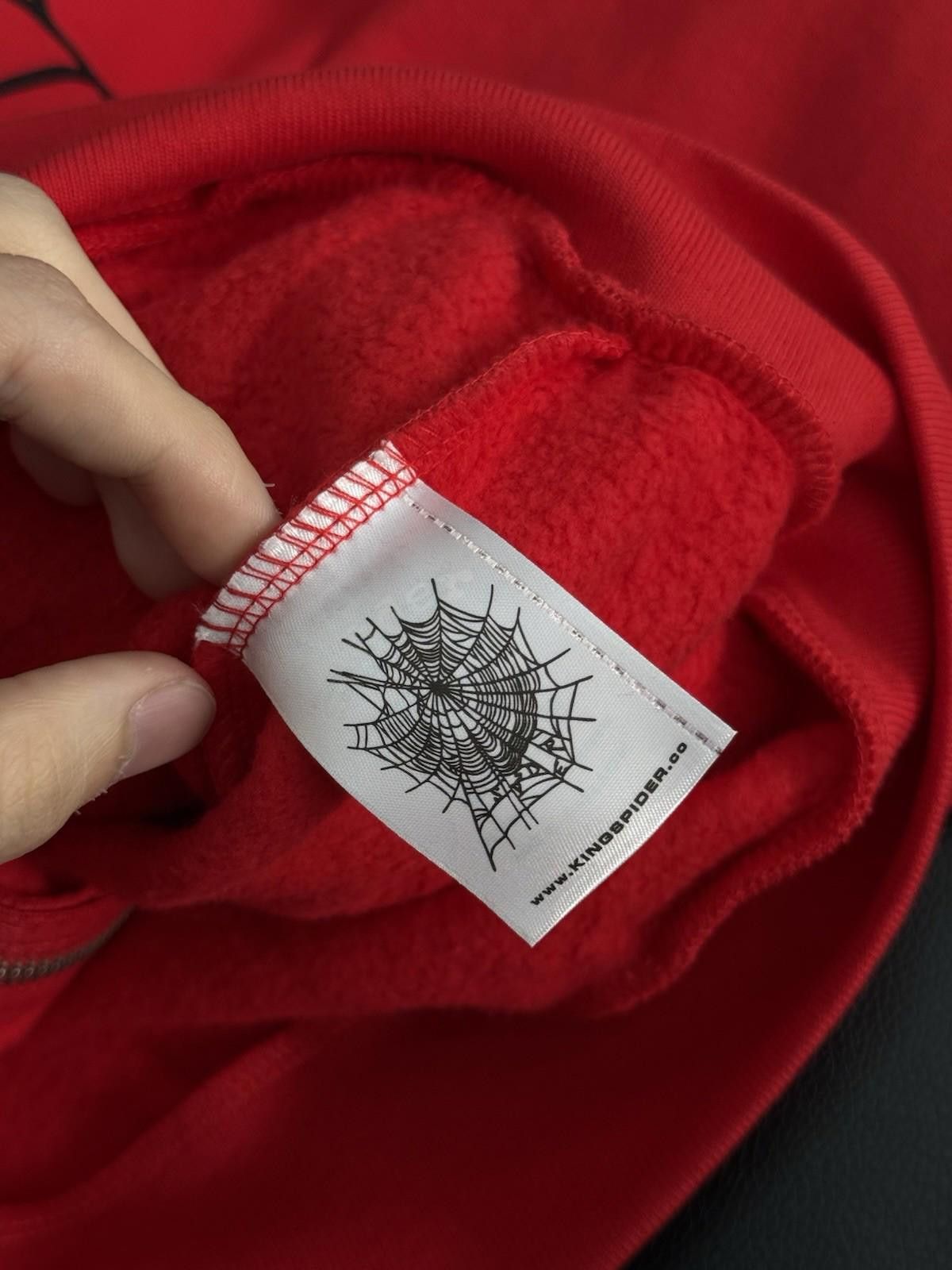 Sp5der Sp5der Worldwide Red Zip Up Studded Hoodie Size Small (NEW) Size US S / EU 44-46 / 1 - 7 Thumbnail