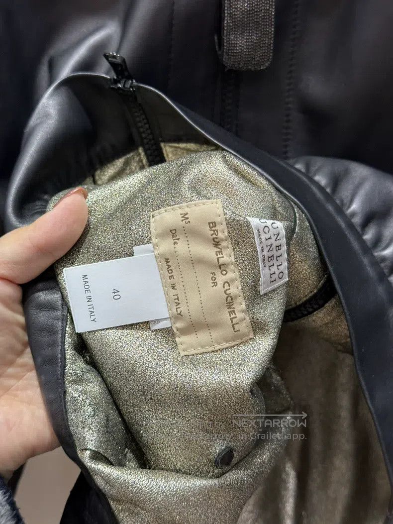 Brunello Cucinelli Brunello Cucinelli Black hooded leather jacket Size XS / US 0-2 / IT 36-38 - 4 Thumbnail