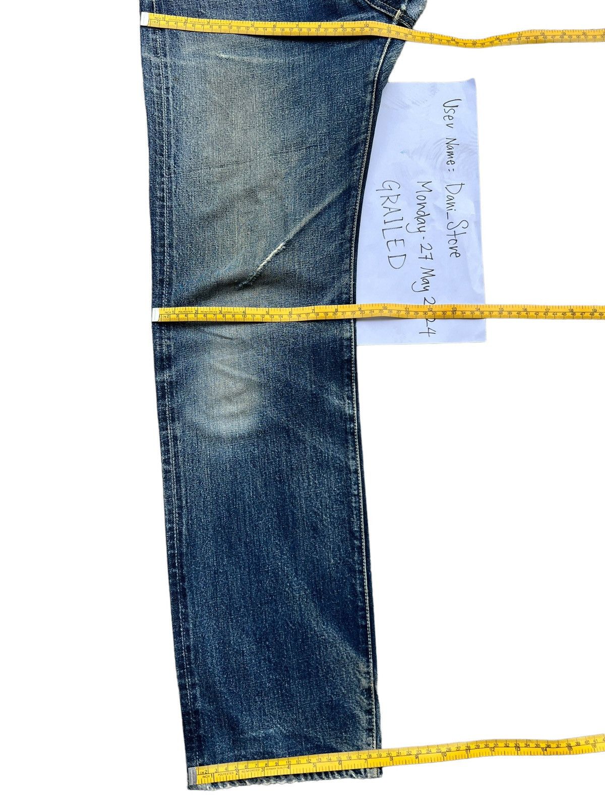 Kapital Kountry Vintage Kapital Distressed Straight Cut Denim Jeans 31x32 Size US 31 - 19 Thumbnail