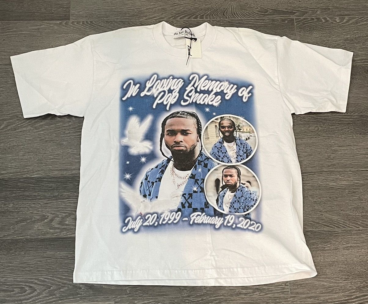 Vintage Do Not Disturb. Vintage Tee Pop Smoke Airbrush White XL DS Size US XL / EU 56 / 4 - 1 Thumbnail
