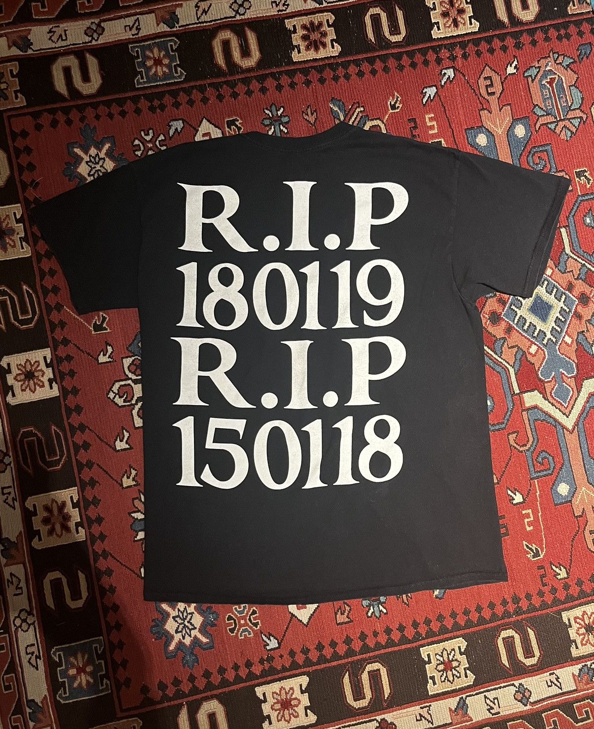 Playboi Carti Playboi Carti Rest in Peace R.I.P. Die Lit Tour Tee (2018) Size US L / EU 52-54 / 3 - 2 Thumbnail