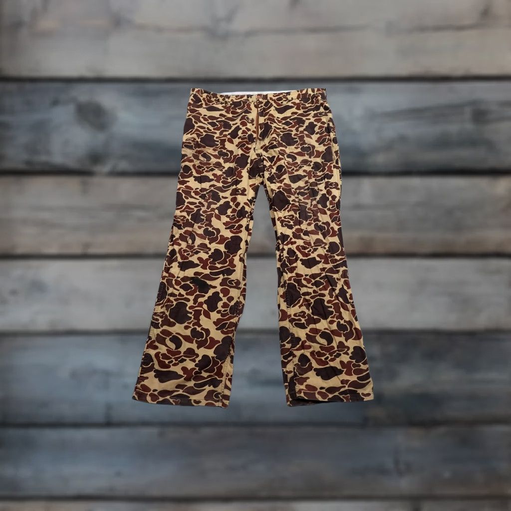 AMO Vintage Camo Pants Mens 38x30 Canvas Hunting Army Casual Regular Front Zip Trousers 5-Pocket Accessories Boys Mens Womens Size US 30 / EU 46 - 1 Thumbnail