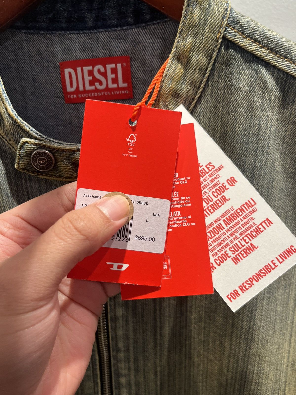 Diesel Diesel De-Dame S Dress Size L / US 10 / IT 46 - 8 Thumbnail