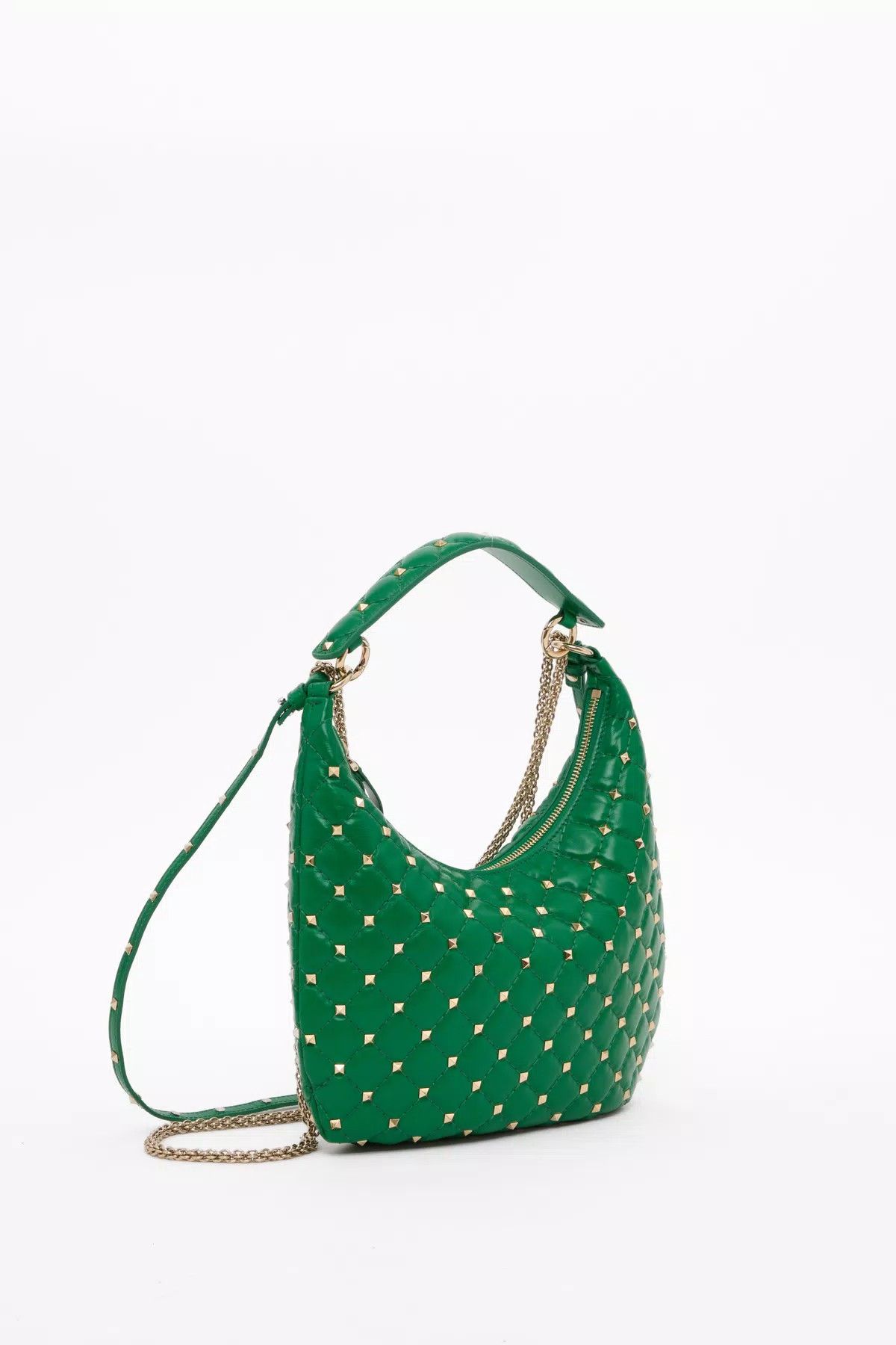 Valentino oc11z0725 Size:OS/Hobo Bag In Calfskin Leather in Gea Green Size ONE SIZE - 2 Thumbnail