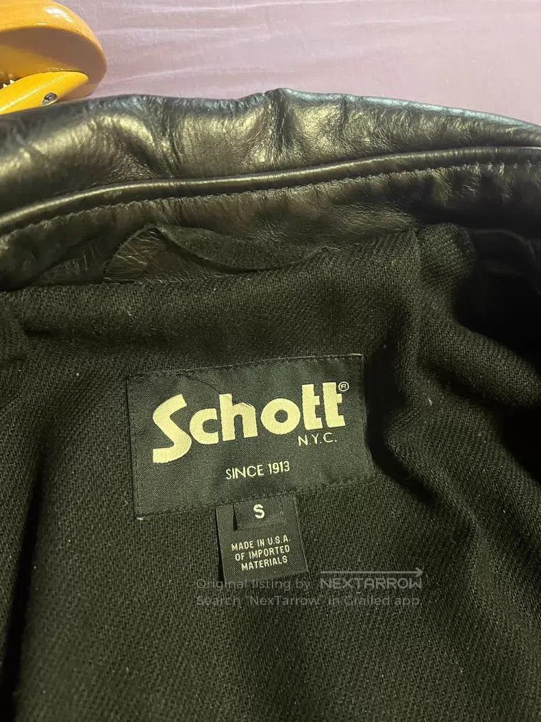 Schott Schott Slim double-breasted cowhide rock moto coat Size US S / EU 44-46 / 1 - 2 Thumbnail