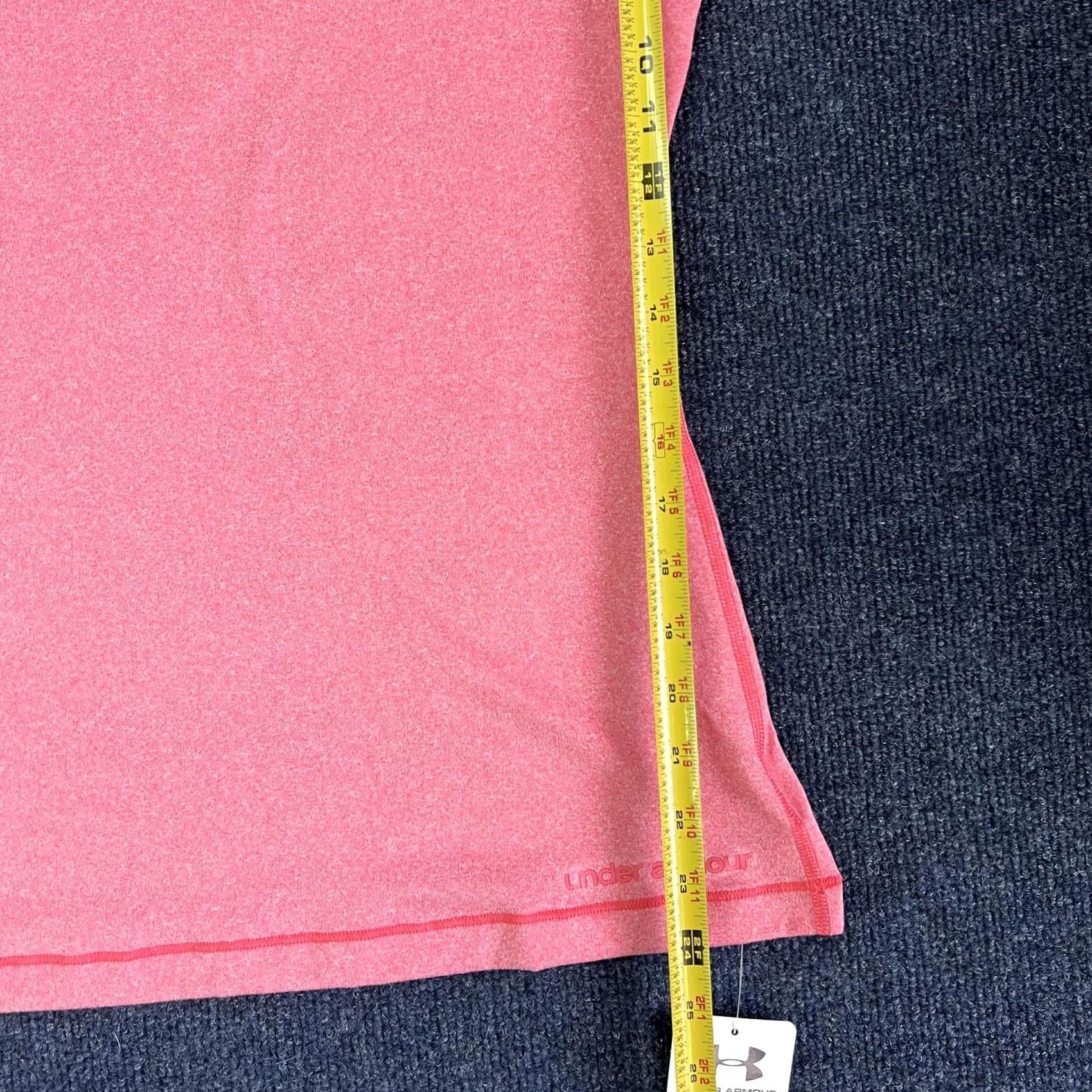 Under Armour Under Armour HeatGear Shirt Womens Large Pink Fitted Crew Neck Workout Tee Size L / US 10 / IT 46 - 6 Thumbnail