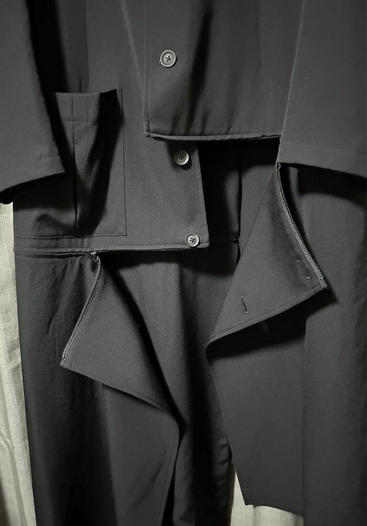 Yohji Yamamoto POUR HOMME 19aw Wool gabardine stand collar zip coat Size US L / EU 52-54 / 3 - 5 Thumbnail