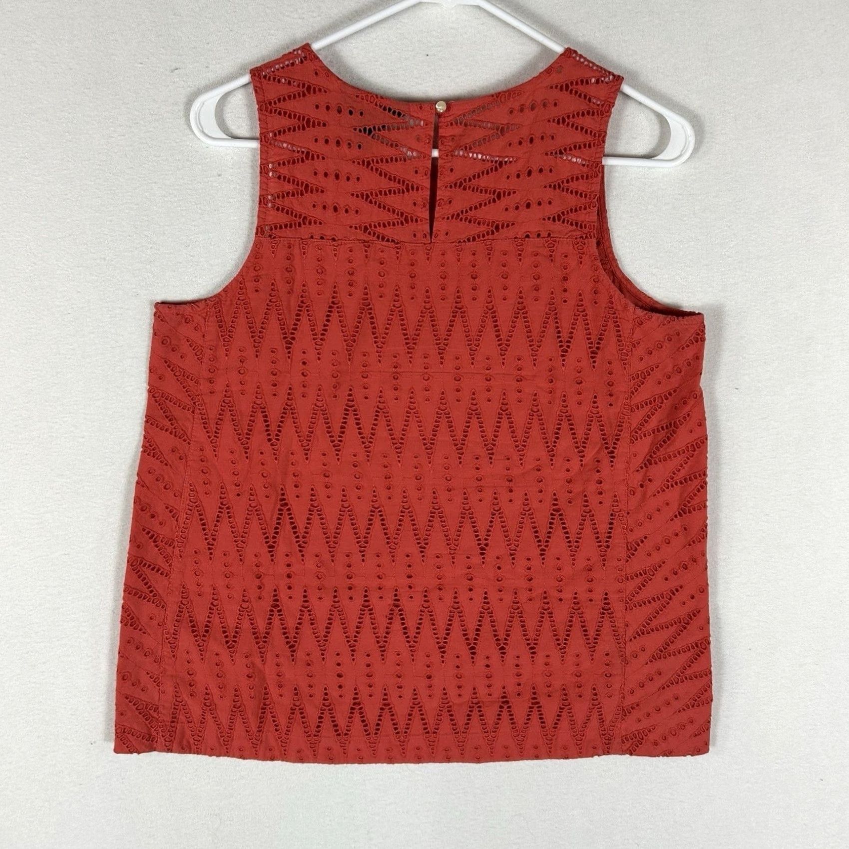 J.Crew J.CREW Sleeveless Casual Top Womens Size 8 Orange Pleated Tanktop Summer Beach Tunic Shirt Size M / US 6-8 / IT 42-44 - 7 Thumbnail