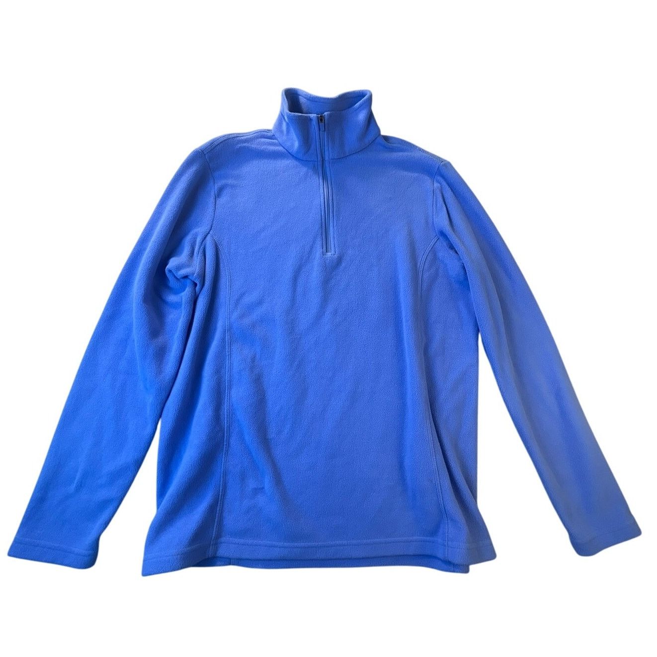 Lands' End Lands' End Blue 1/4 Zip Fleece Pullover Medium Long-Sleeved Size M / US 6-8 / IT 42-44 - 1 Thumbnail
