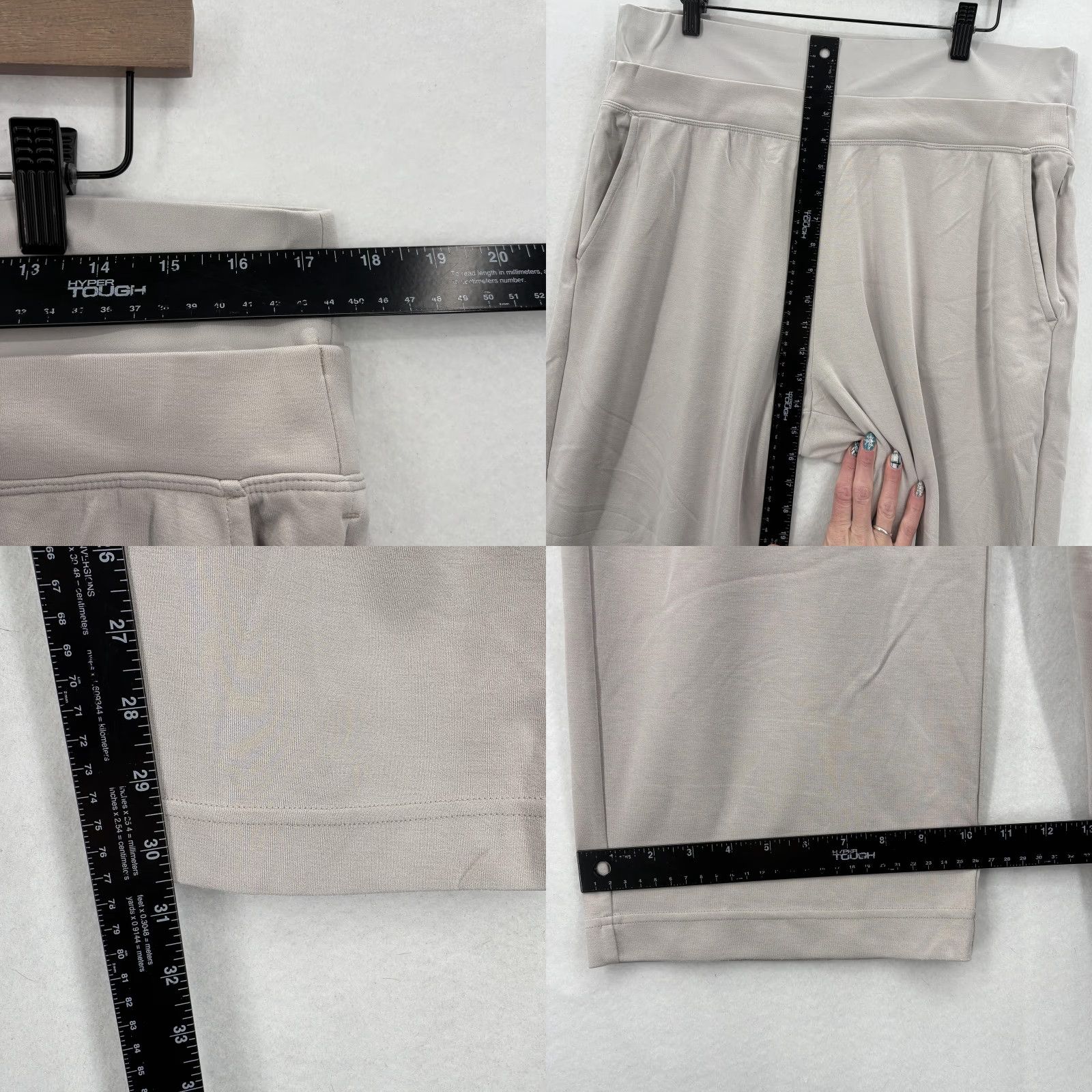Athleta Athleta Seasoft Pants Womens XL Beige Jersey Straight Leg Lounge Cozy Yoga Gym Size XL / US 12-14 / IT 48-50 - 8 Thumbnail