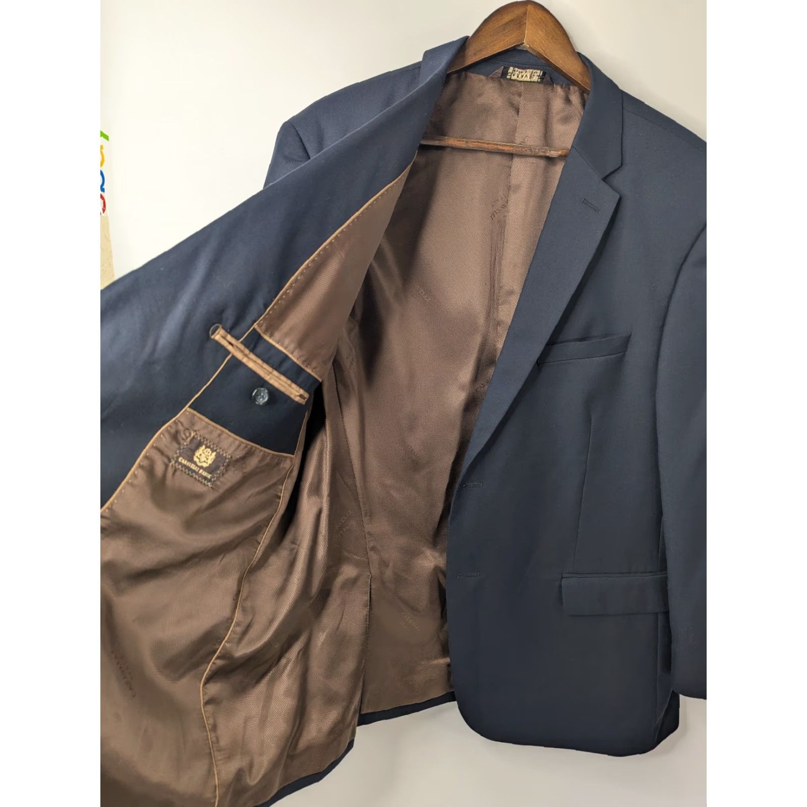 Vintage VINTAGE Caravelli Men's Blazer 44S Navy Sport Jacket Not applicable? (Wait) Size 44R - 6 Thumbnail