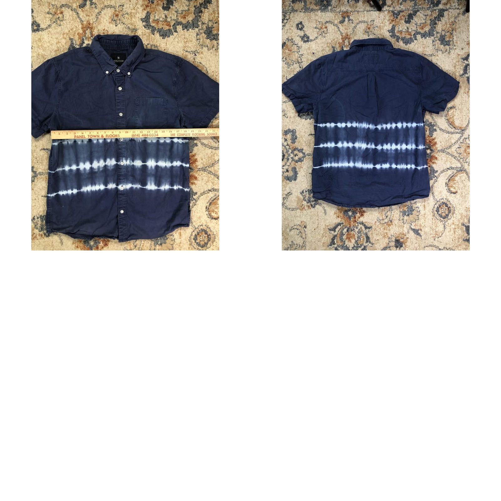 Vintage Roark Revival Shirt Mens M Blue Tie Dye Short Sleeve Button-Down Casual Size US M / EU 48-50 / 2 - 8 Thumbnail