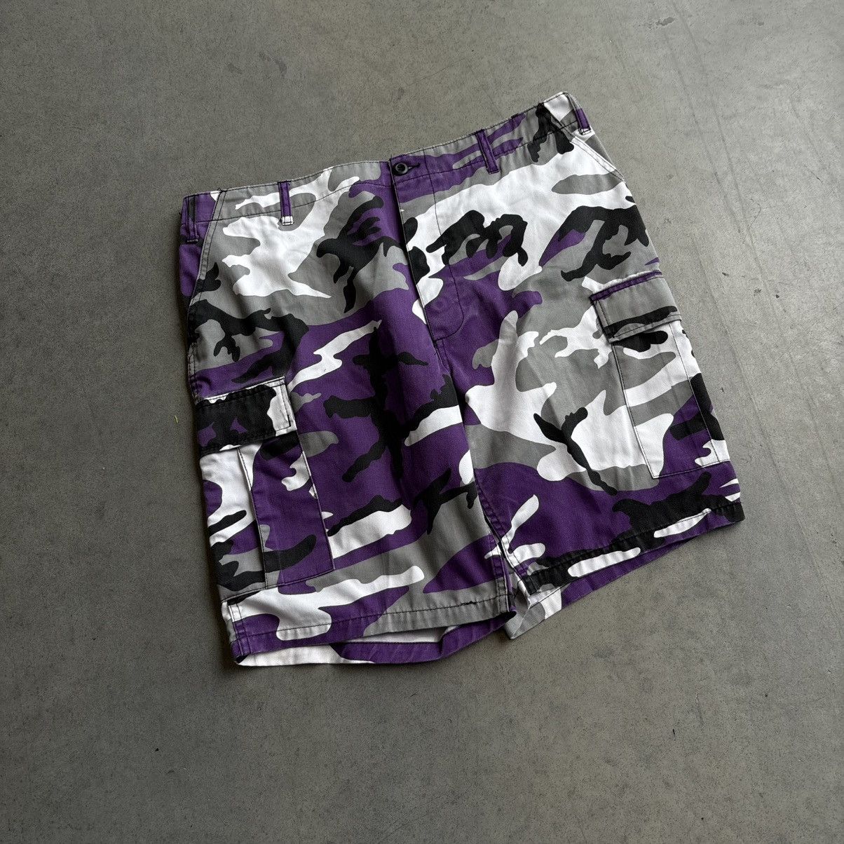 Vintage Vintage Y2K Purple Camo Military Adjustable Camo Pants 36 Size US 36 / EU 52 - 3 Thumbnail