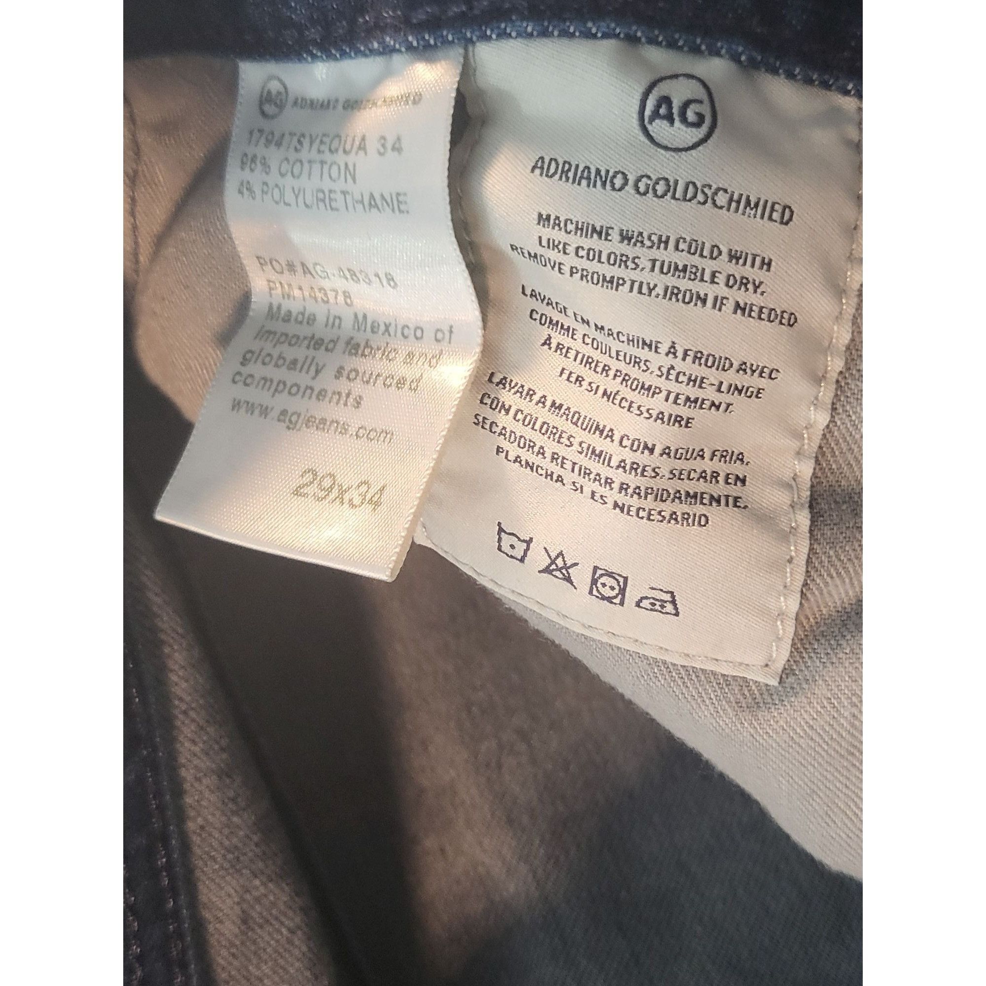 AG Adriano Goldschmied AG Adriano Goldschmied The Everett Jeans Women Sz 29X34 Slim Size 29" - 7 Thumbnail