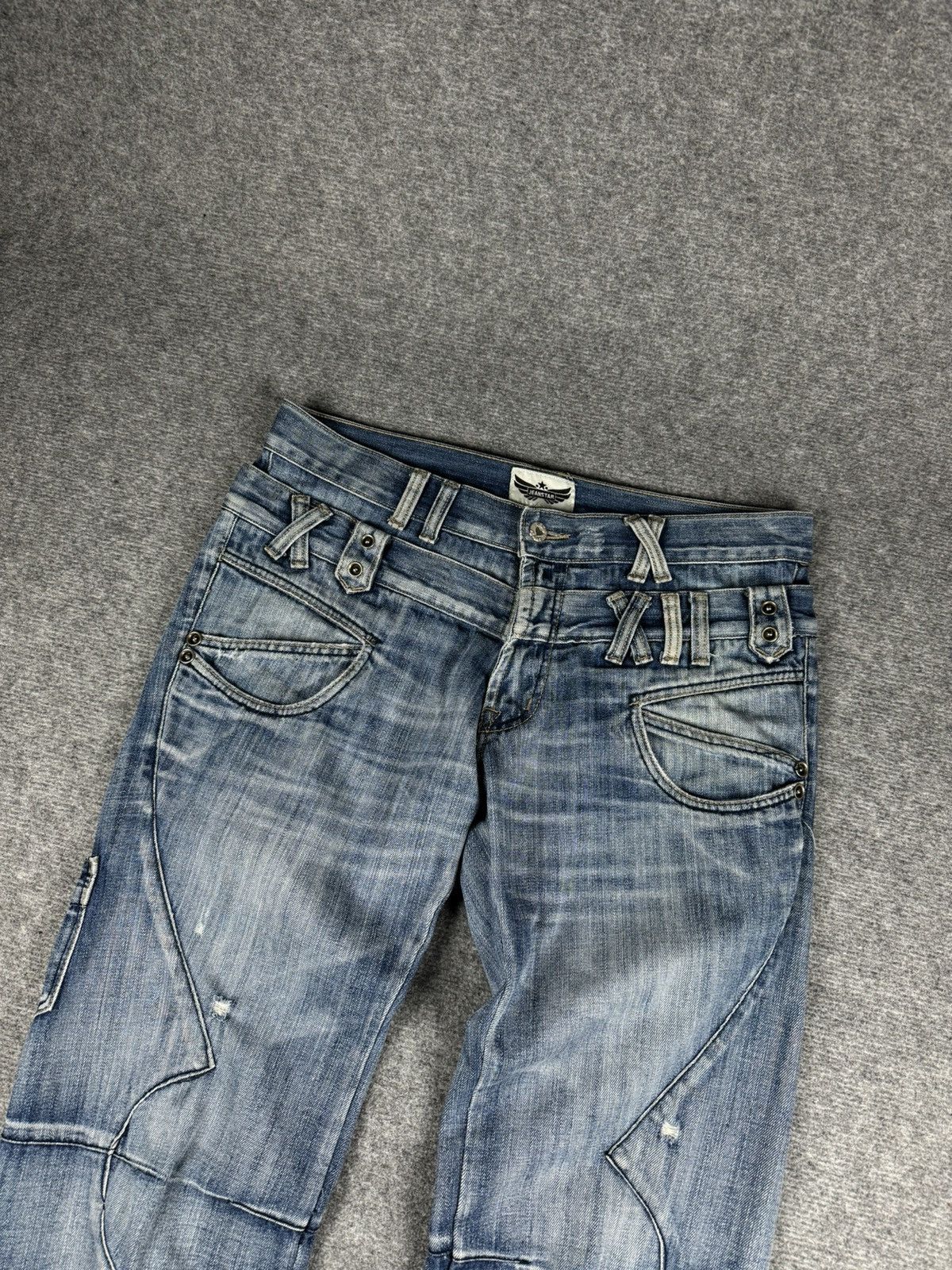 Japanese Brand Distressed denim straight fit pants Size US 34 / EU 50 - 6 Thumbnail