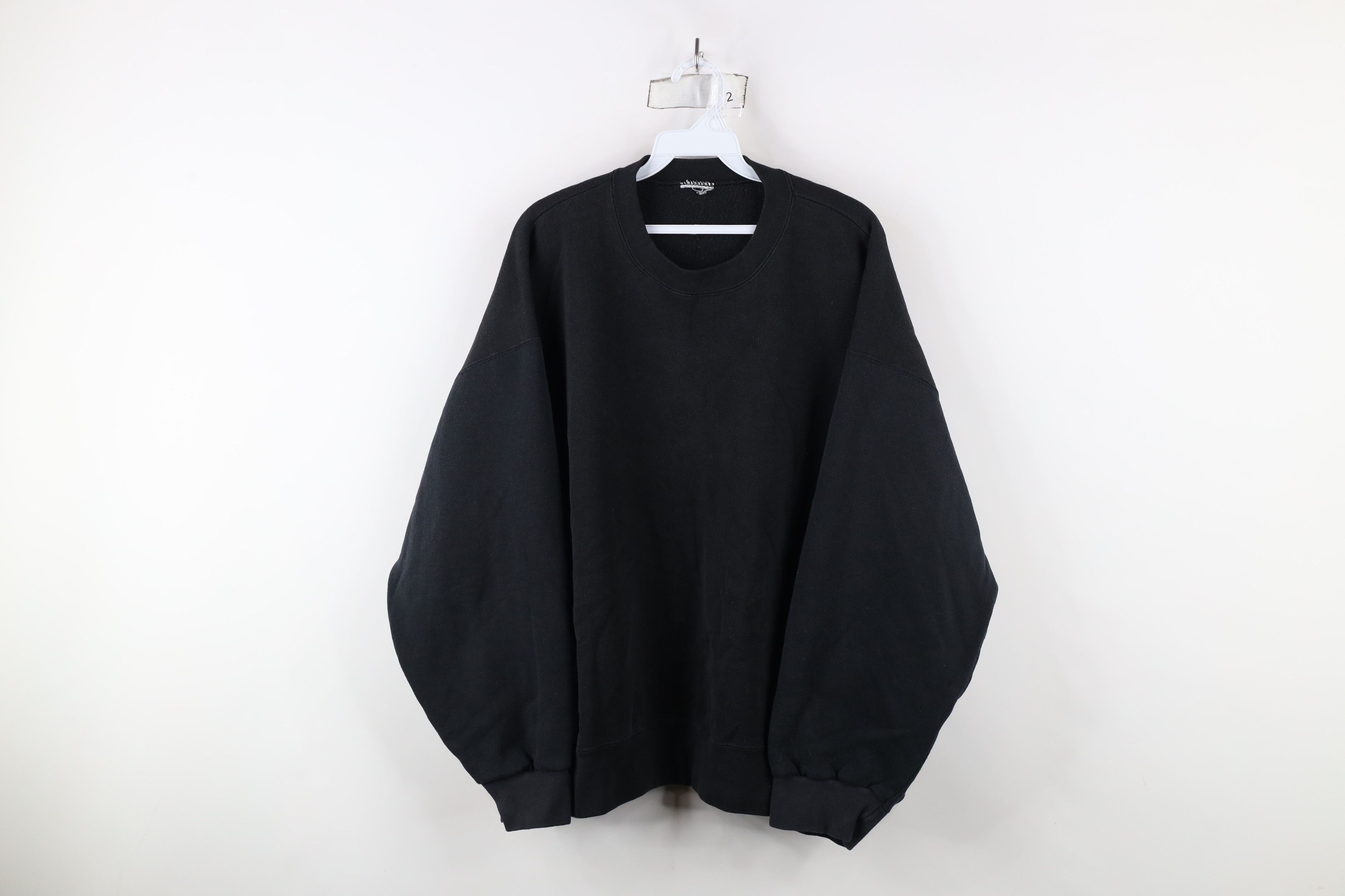 Vintage Vintage 90s Streetwear Fit Crewneck Sweatshirt Black USA Size US XXL / EU 58 / 5 - 1 Thumbnail
