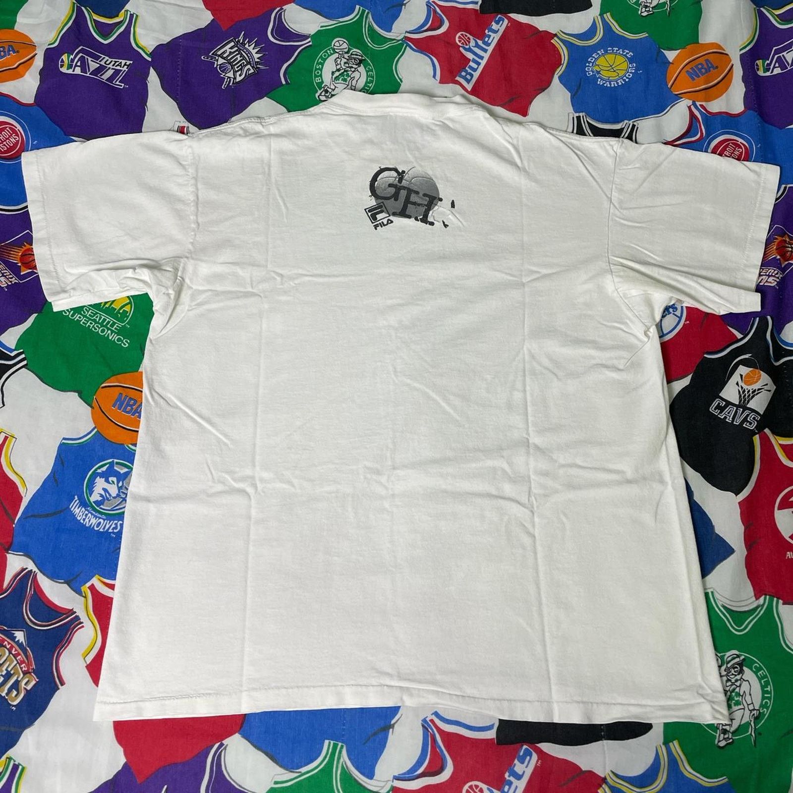 Fila × NBA × Vintage VTG 90s FILA NBA Grant Hill Detroit Pistons Basketball Tee Size US L / EU 52-54 / 3 - 2 Thumbnail