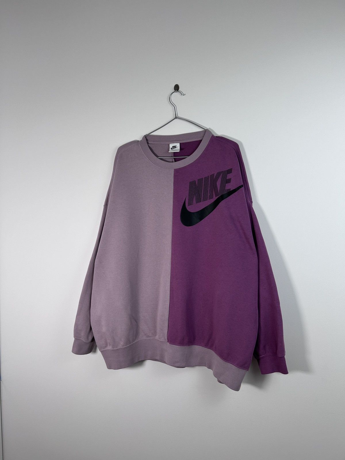 Nike × Vintage Nike Oversized Purple Sweatshirt S Size S / US 4 / IT 40 - 4 Thumbnail