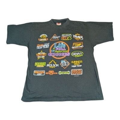 Other Vintage 1996 Bar T-Shirt Life Is Full of Important Choices L Size US L / EU 52-54 / 3 - 1 Thumbnail