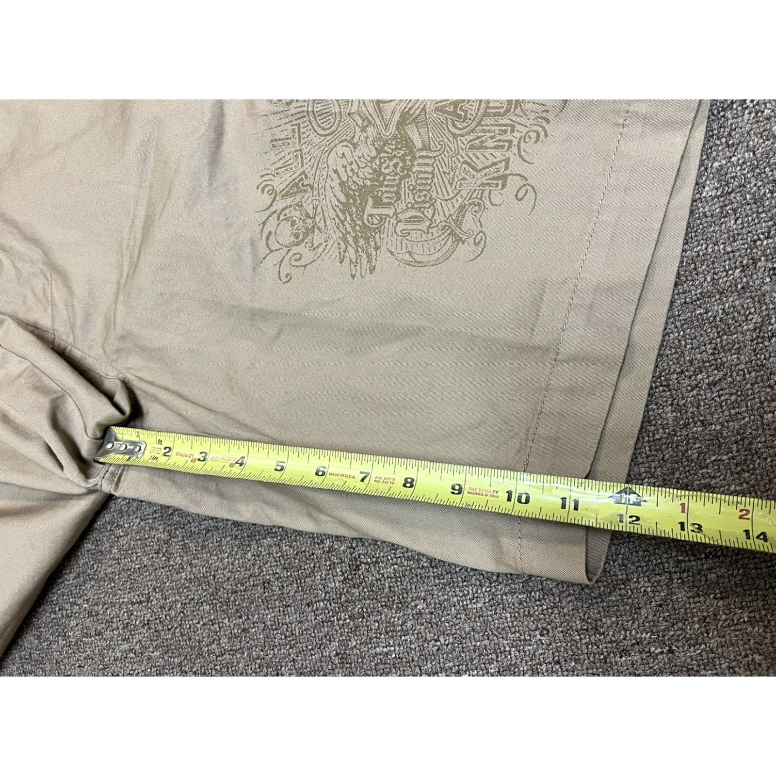 Vintage Nobo Mens 36 Khaki Cotton Flat Front Shorts NWT Casual Walk Golf Beige Chino Flat Front 36 in Mens Size US 36 / EU 52 - 7 Thumbnail