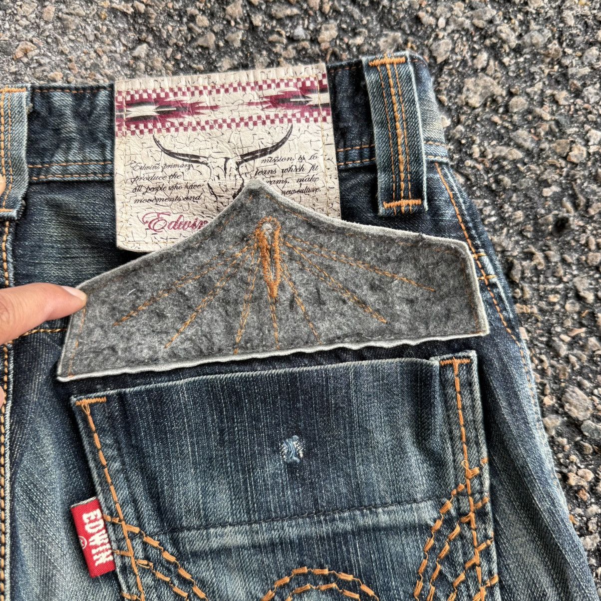 Edwin VINTAGE EDWIN FLARE RIPPEP JEAN DENIM PANTS Size US 30 / EU 46 - 13 Thumbnail