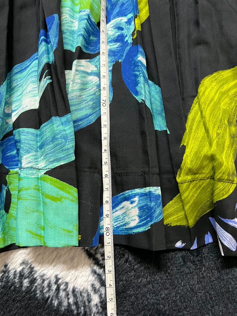 Issey Miyake Issey Miyake size:L Green plant pleated skirt Size 22" - 7 Thumbnail
