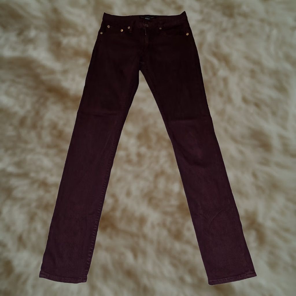 Polo Ralph Lauren Ralph Lauren Sport Jeans Skinny Thompson Burgundy Denim Women's 27 Blue Label Size 27" / US 4 / IT 40 - 1 Thumbnail