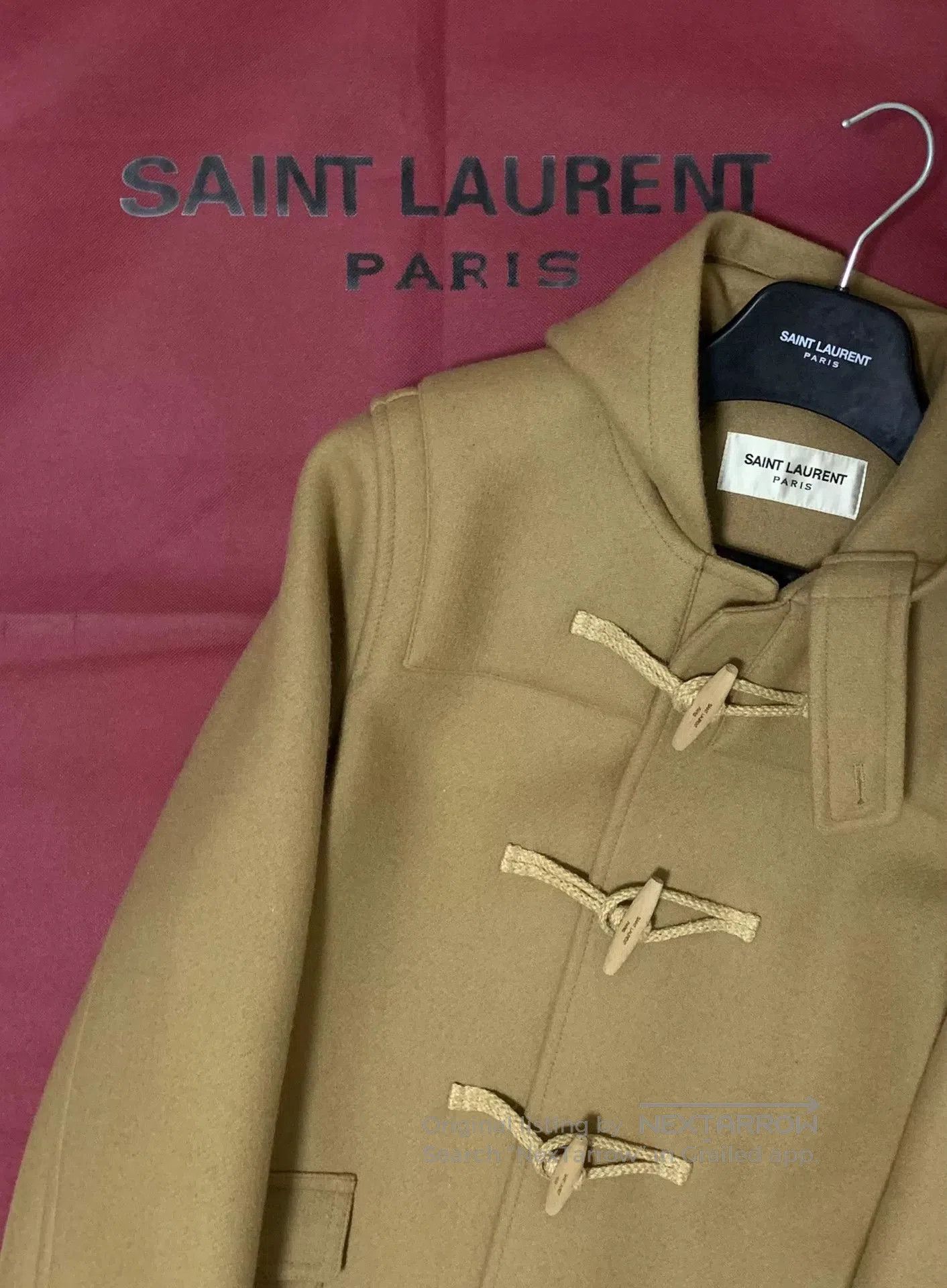 Saint Laurent Paris Saint Laurent Hooded Duffle Coat Beige. Size US S / EU 44-46 / 1 - 6 Thumbnail