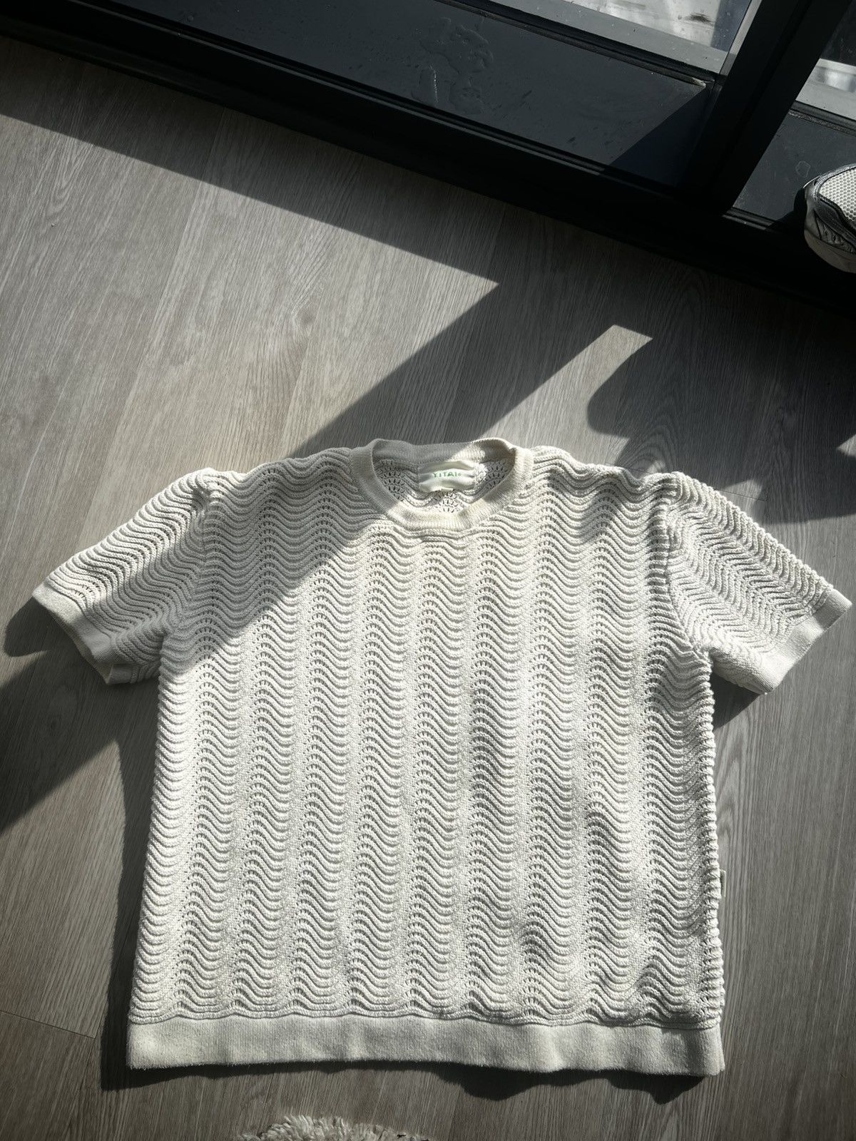 YITAI Yitai Cream Shale Stitch T-Shirt, Size S Size US S / EU 44-46 / 1 - 2 Thumbnail
