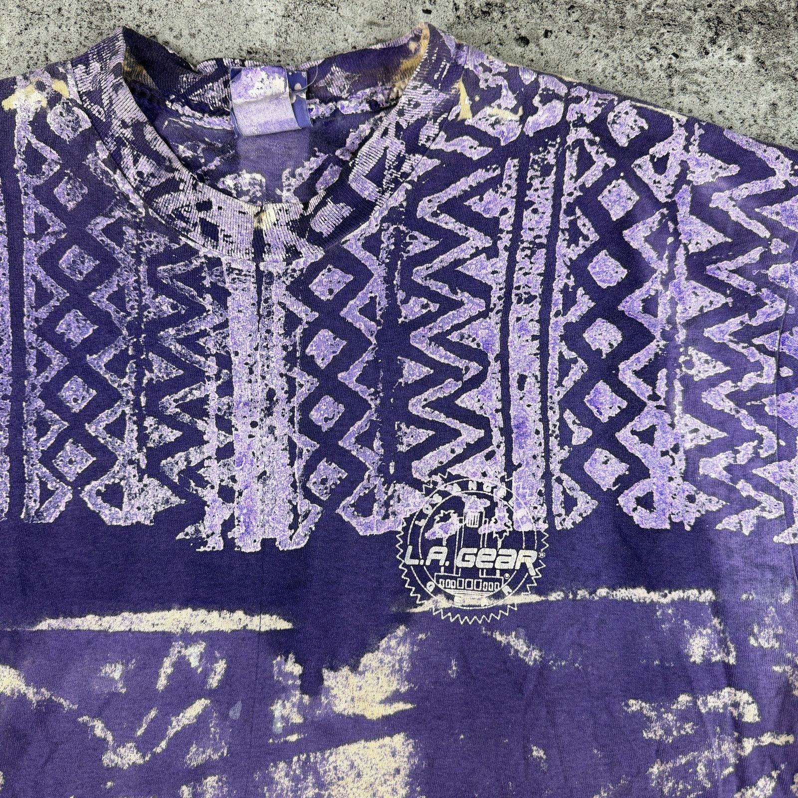La Gear LA Gear All Over Print T Shirt Size XL 22x32 Size US XL / EU 56 / 4 - 4 Thumbnail