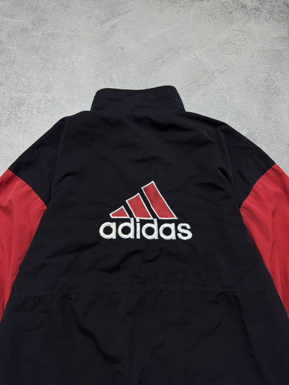Adidas Vintage Y2k Adidas 💙🖤 Nylon Spellout Logo Jacket 90’s Size US XL / EU 56 / 4 - 5 Thumbnail