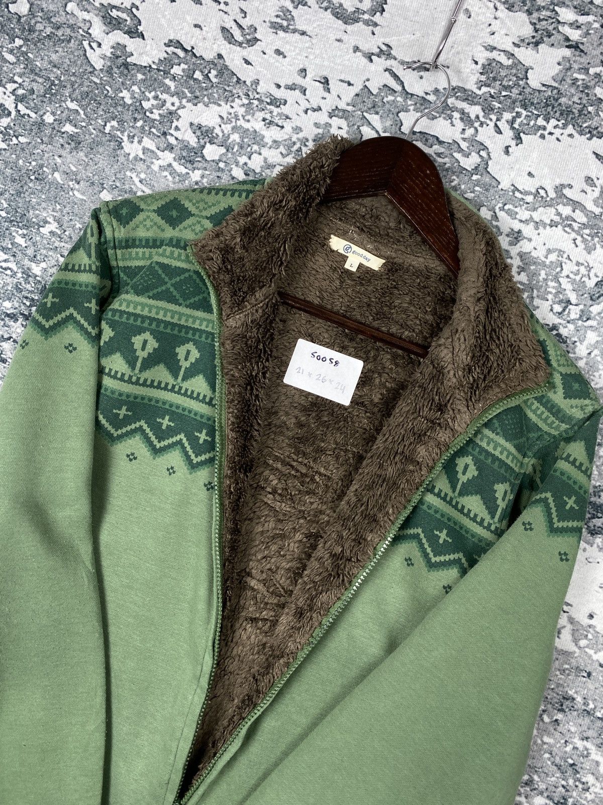 Designer Vintage Native Navajo Fleece Lining Zip Up Sweatshirts Size US L / EU 52-54 / 3 - 6 Thumbnail