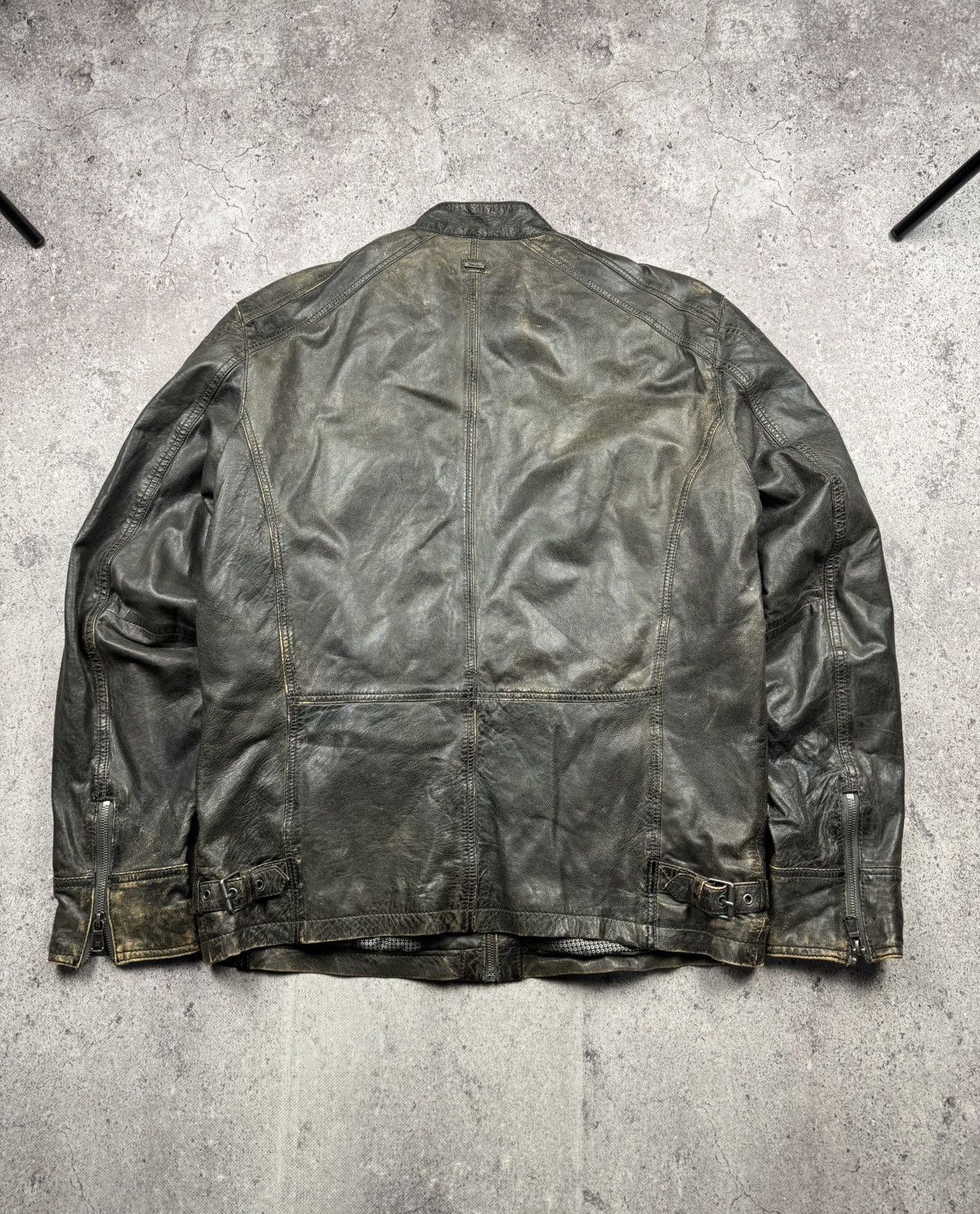 Vintage Crazy Vintage Punk Distressed Leather Jacket Japan Y2K Style Size US L / EU 52-54 / 3 - 8 Thumbnail