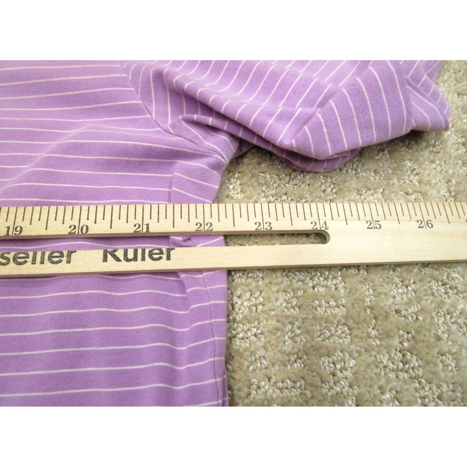 Ralph Lauren Ralph Lauren Polo Golf Shirt Men Large Purple Striped Short Sleeve Knit Cotton Spandex Logo Relaxed Size US L / EU 52-54 / 3 - 5 Thumbnail