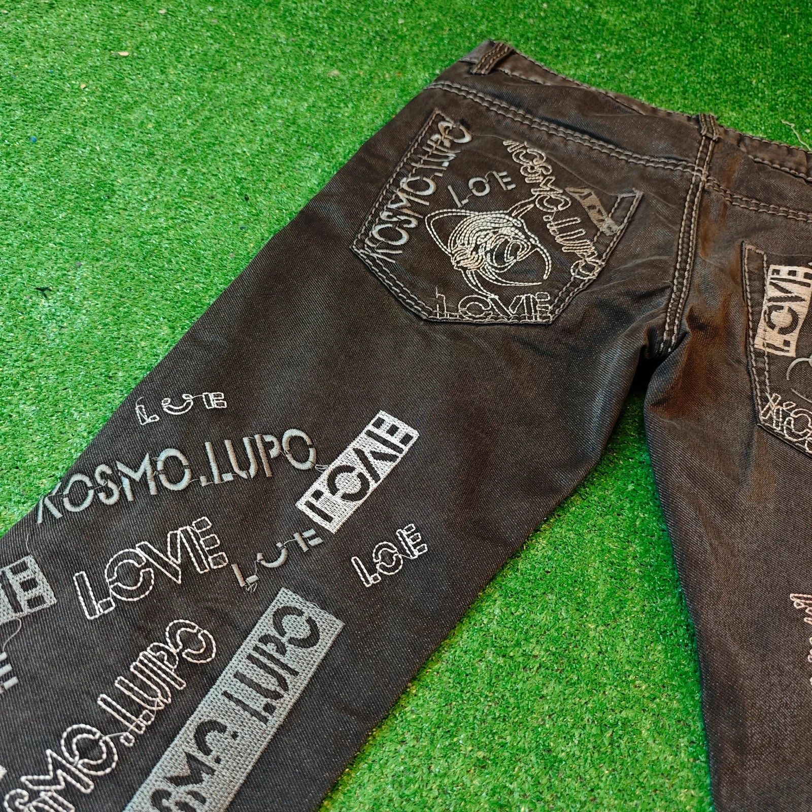 Other Kosmo Lupo Jeans Mens 30 Straight embroidered drip y2k Size US 30 / EU 46 - 6 Thumbnail