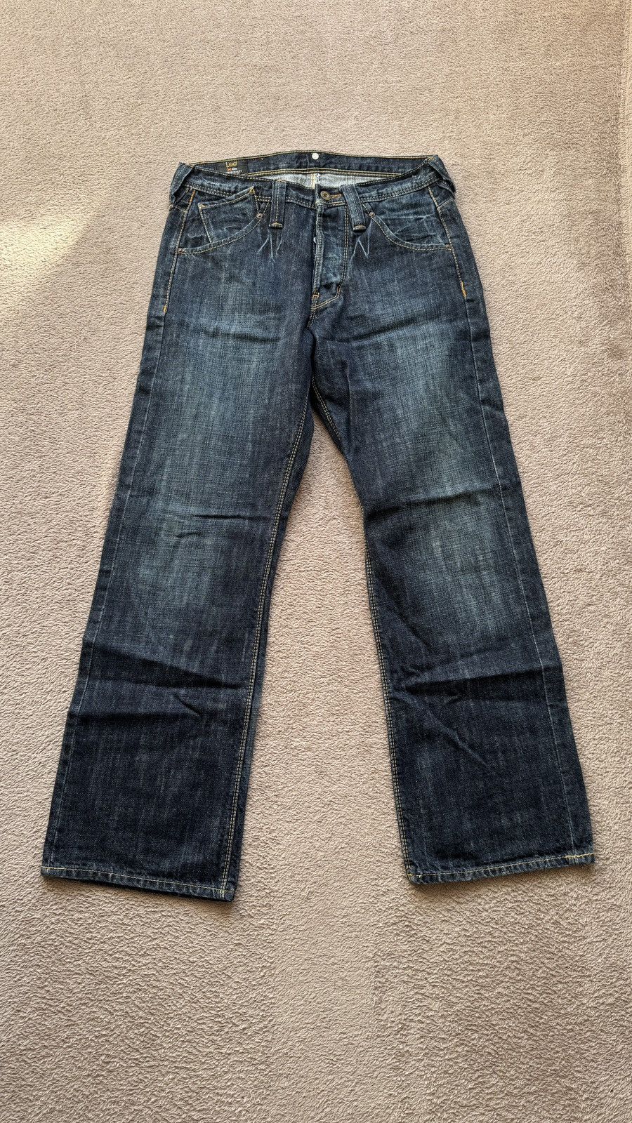 Lee Lee X-Line y2k faded Mudwash denim distressed Straight Jeans Size US 30 / EU 46 - 1 Thumbnail