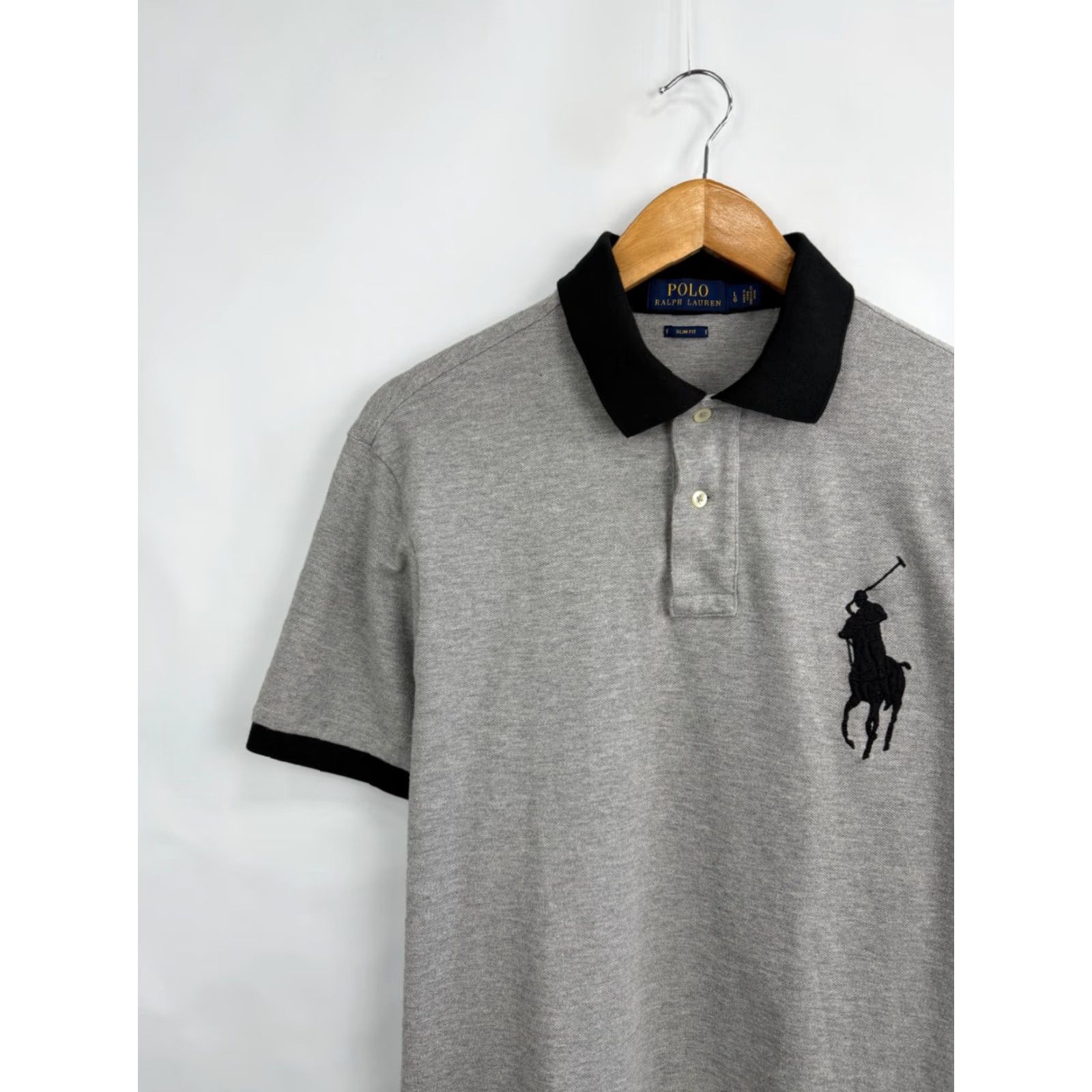 Ralph Lauren VINTAGE Ralph Lauren Polo Shirt Mens L Gray Polo Ralph Lauren Polo Shirt Short Sleeve Retro Y2K Size US L / EU 52-54 / 3 - 4 Thumbnail