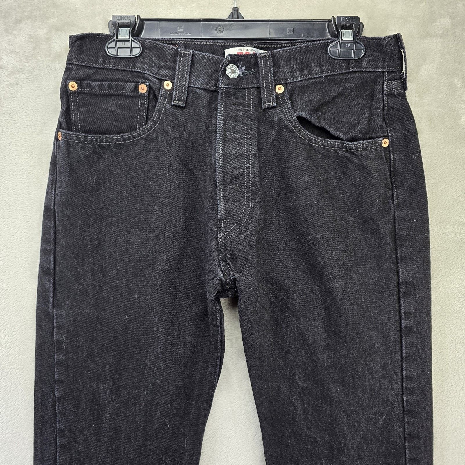 Levi's Levis 501 Jeans 31x30 (Fits 30x29) Black Straight Leg Y2K Size US 30 / EU 46 - 2 Thumbnail