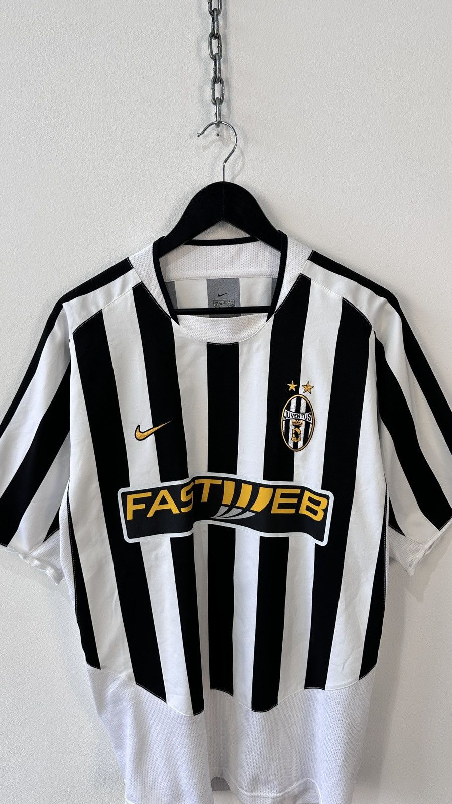 Nike Vtg 2003-2004 JUVENTUS Nike FASTWEB Football Shirt JERSEY Size US L / EU 52-54 / 3 - 5 Thumbnail
