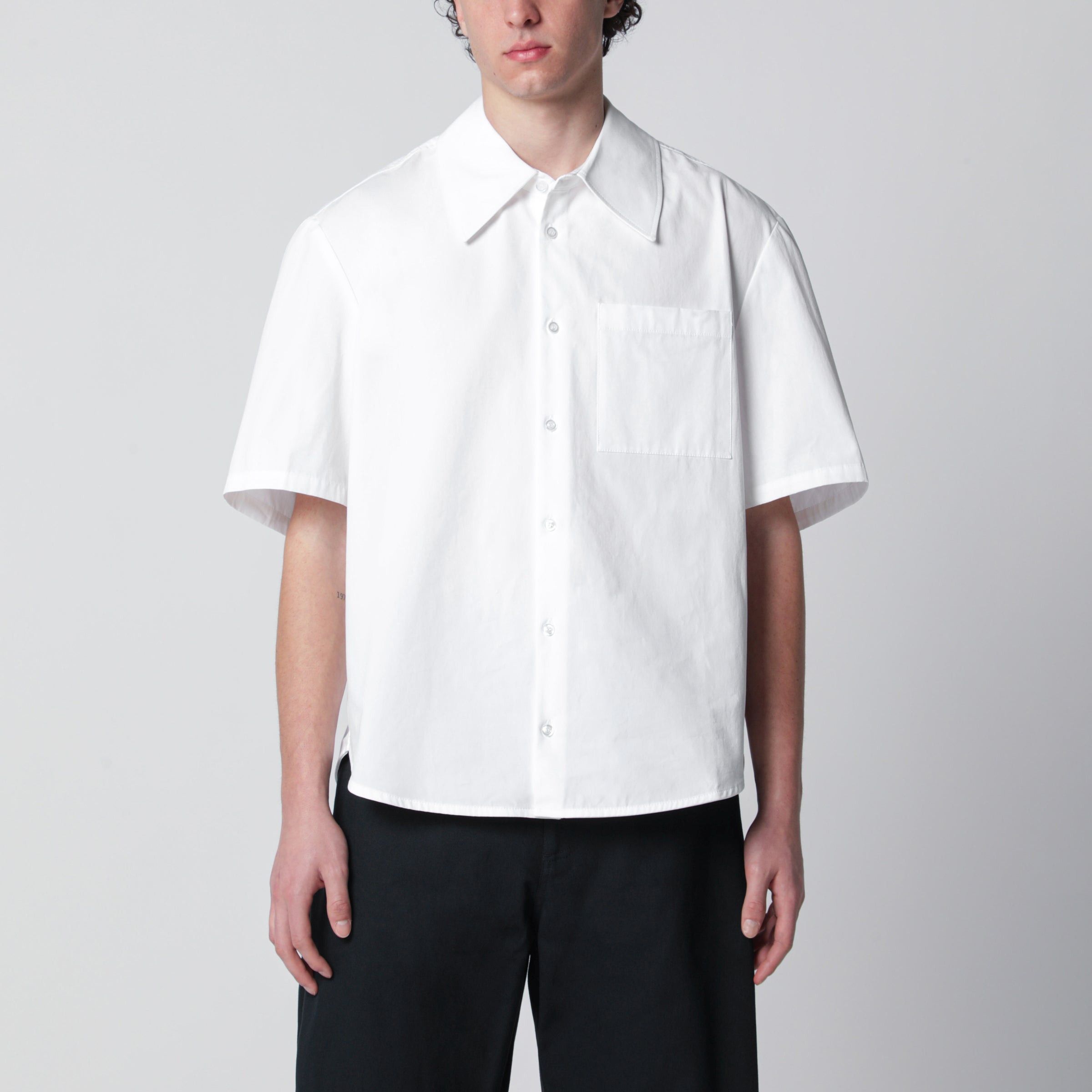 Sefr Sefr Waylon White Cotton Poplin Shirt Size US L / EU 52-54 / 3 - 1 Thumbnail