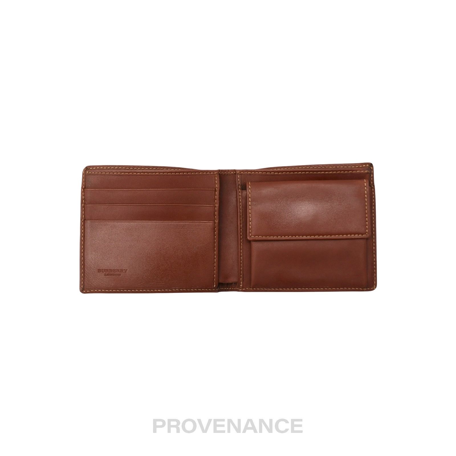 Burberry 🔴 Burberry Bifold Wallet - Haymarket Check Brown Size ONE SIZE - 5 Thumbnail
