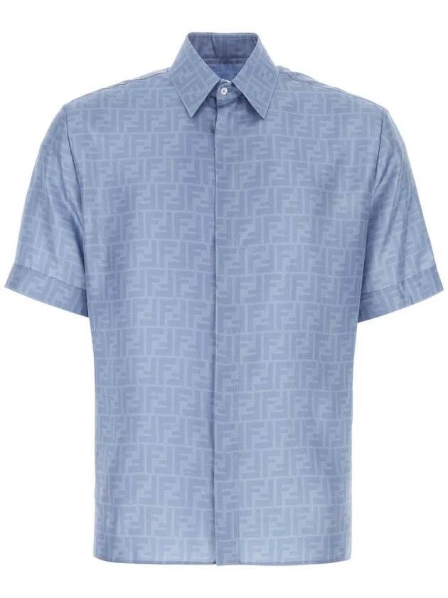 Fendi o1w1db10325 FS0795 Shirt in Blue Size US L / EU 52-54 / 3 - 1 Thumbnail