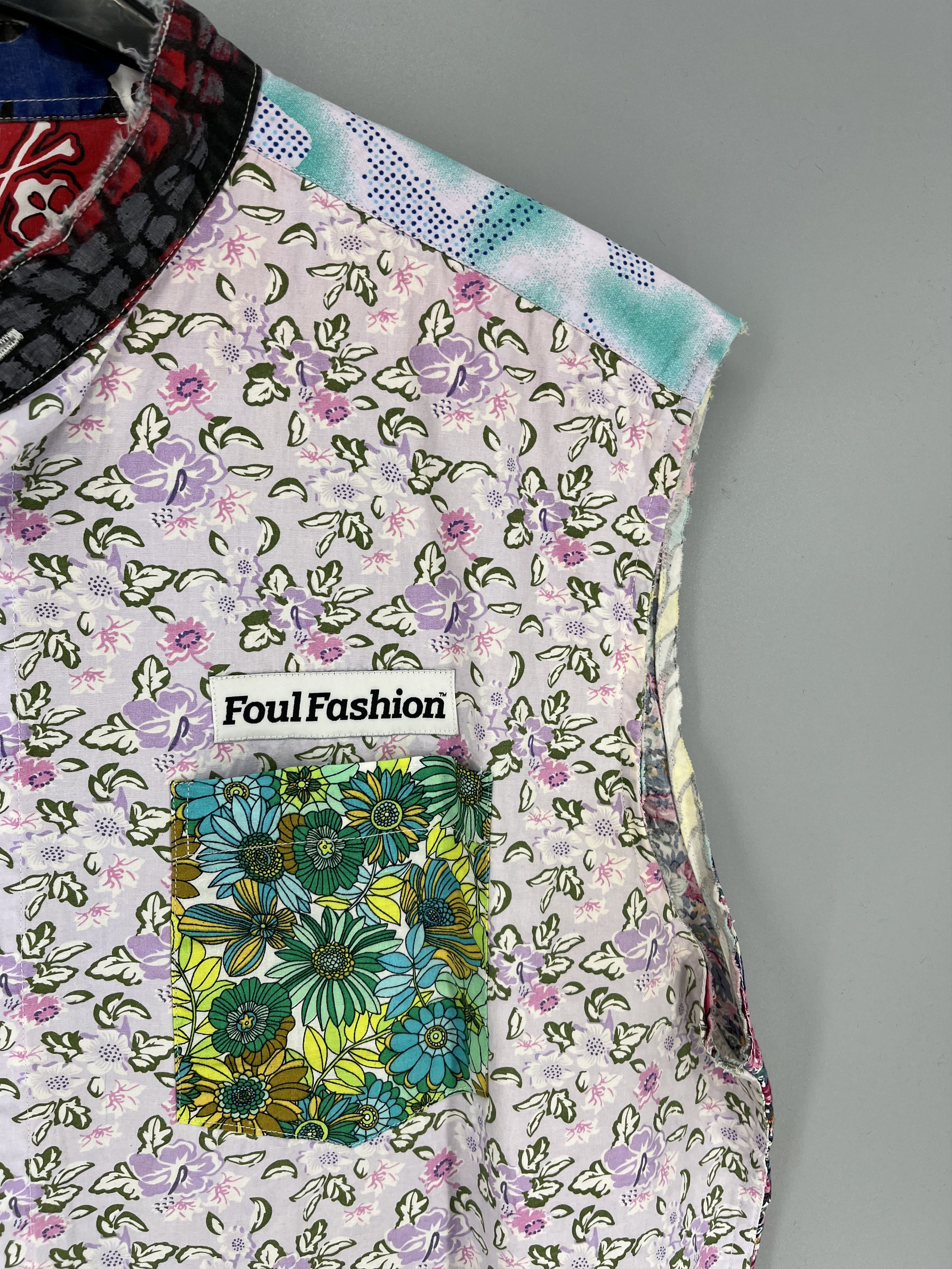 Other Vintage Y2K Japanese Brand Foul Fashion Patchwork Shirt Size US XXL / EU 58 / 5 - 4 Thumbnail