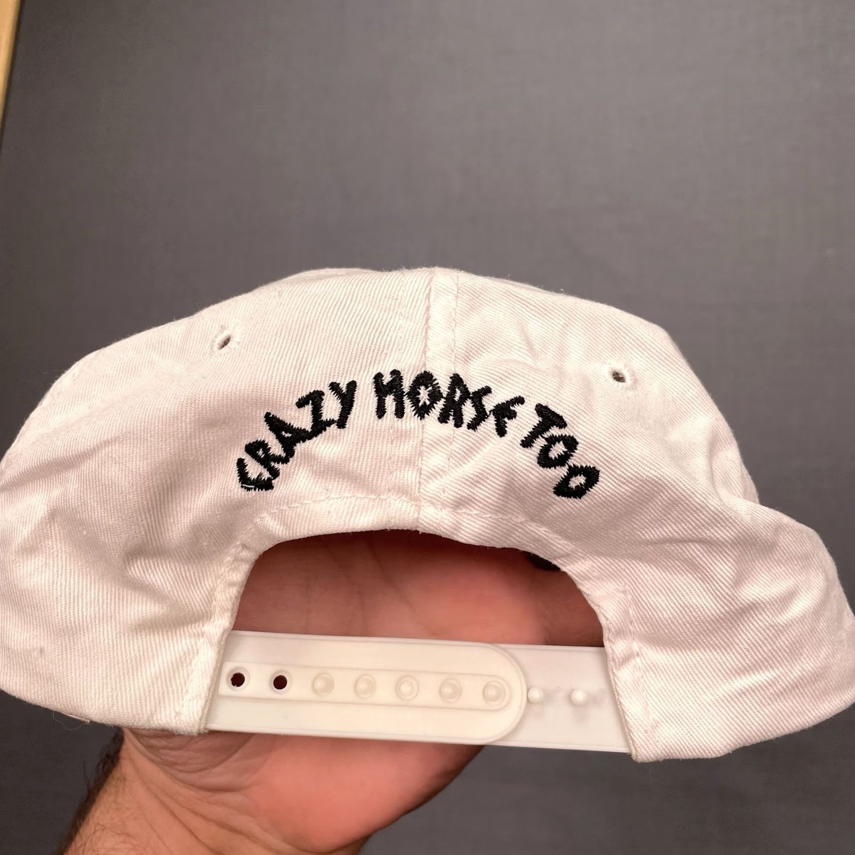 Vintage Crazy Horse Too Hat Club New York Billy Jo Las Vegas Club Baseball Cap Adjustable One Size Men White Cotton Casual Size ONE SIZE - 4 Thumbnail