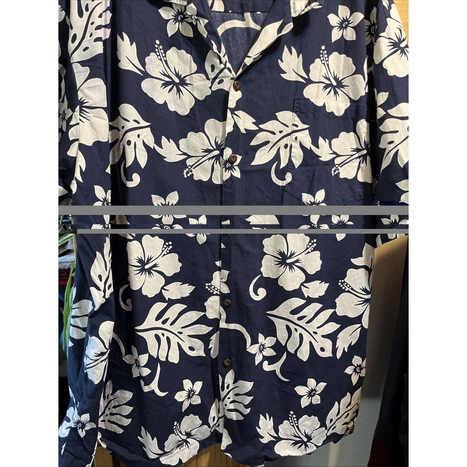 Other AlohaWears VTG Shirt Men 3XL Navy White Floral Hawaiian USA Size US XXL / EU 58 / 5 - 5 Thumbnail